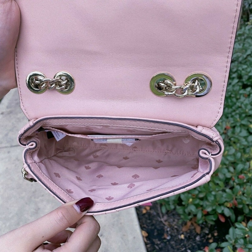 Kate Spade Mini Emelyn Crossbody Rosy Quilted Bag - Picture 4 of 5